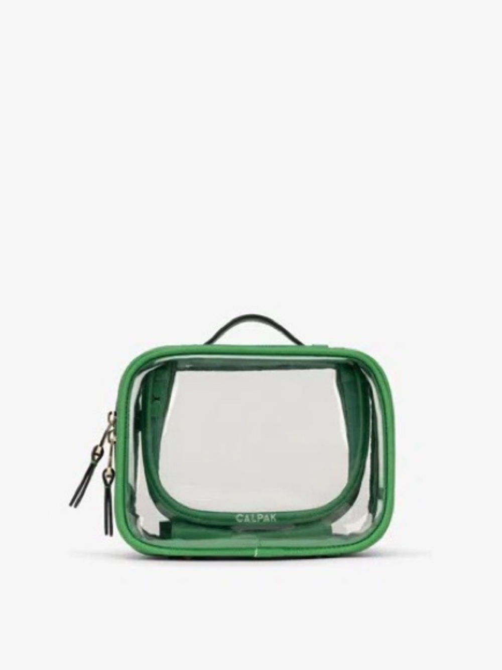 Calpak Small Clear Cosmetic Case in the discontinued color Green Apple